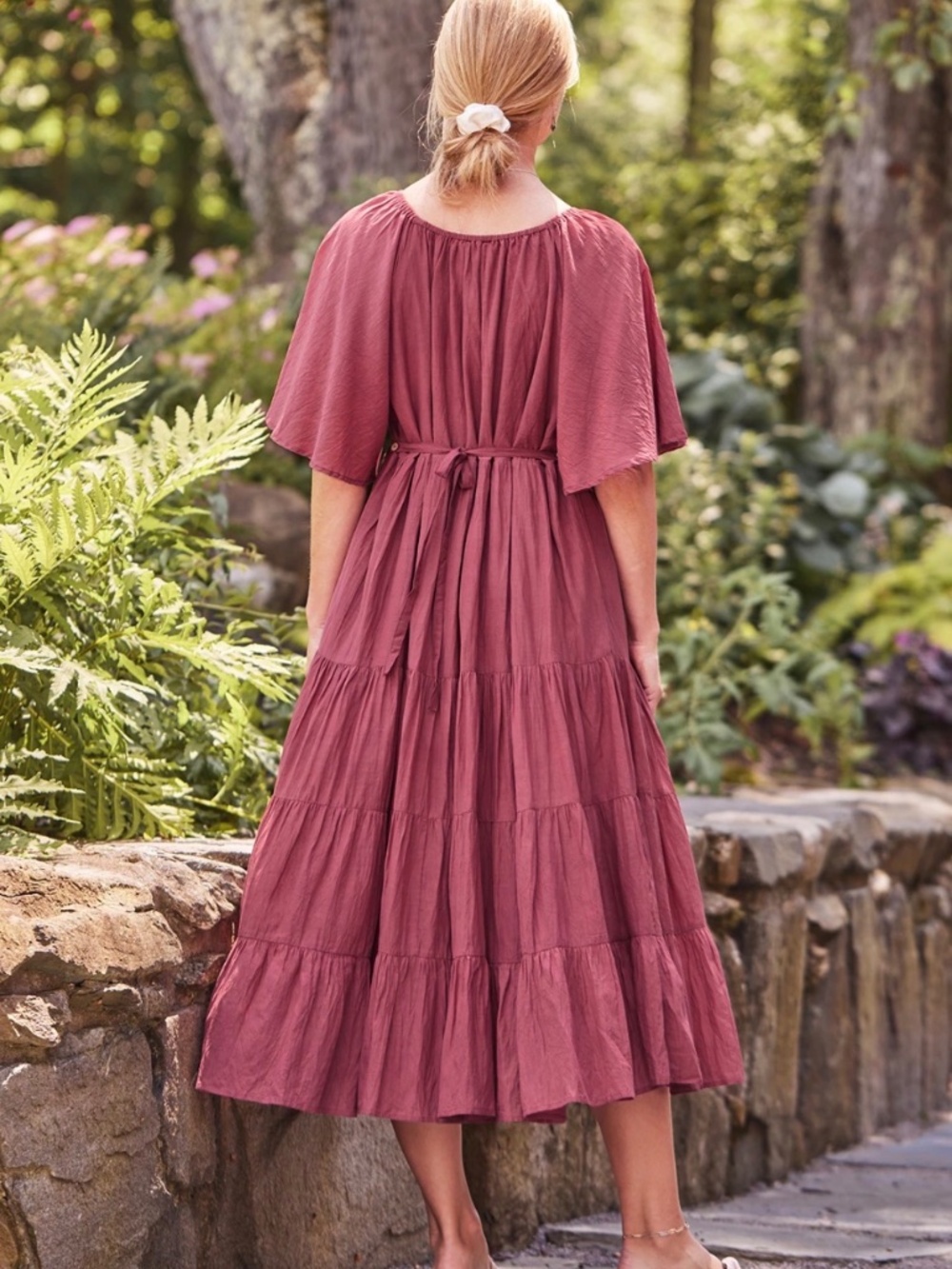 April Cornell red embroidered dress - Picture 3 of 11